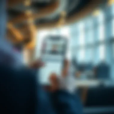 Checking UAE Visa Status on Your Device A visual representation of a UAE visa application on a smartphone