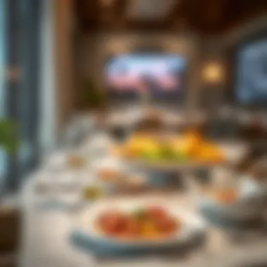 Fine International Cuisine in Umm Suqeim An elegant dining setup showcasing international cuisine