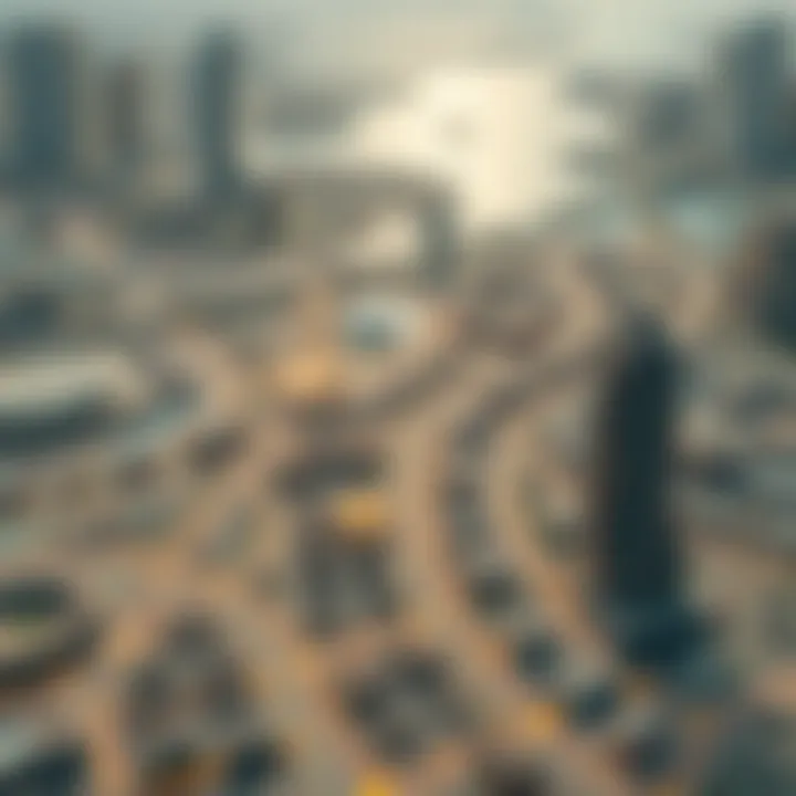 Map illustrating the strategic location of Al Maktoum City within Dubai