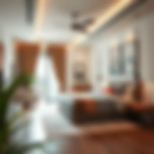 Stylish interior of a bedspace in Sports City