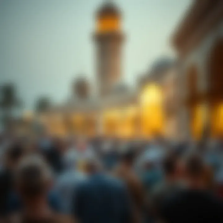 Traditional gathering during prayer time
