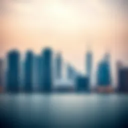 Illustration of the Dubai skyline with landmarks