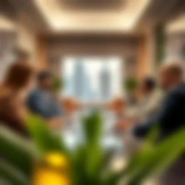 Strategic Insights: Real Estate Opportunities in Dubai A business meeting discussing real estate opportunities in Dubai
