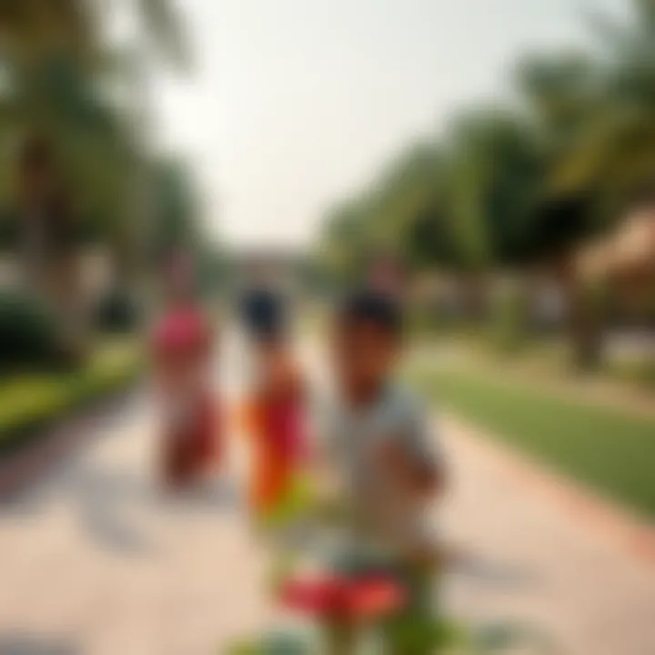 Community Life in Dubai's Indian Neighborhoods Families enjoying community parks in Indian districts