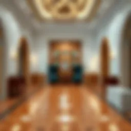 Luxurious parquet flooring showcasing intricate patterns