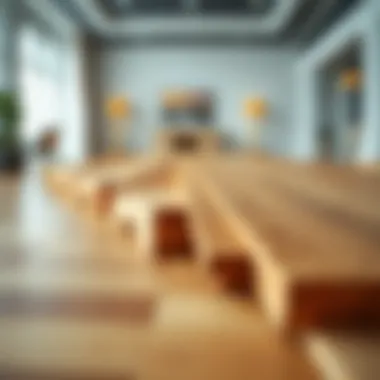 Close-up of different wood materials used in parquet flooring