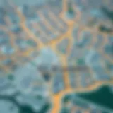 A map highlighting Al Karama in Dubai