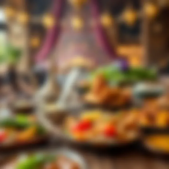 Culinary Diversity of Ramadan Colorful dishes representing cultural diversity during Ramadan