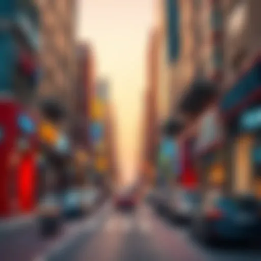 Vibrant streets of International City