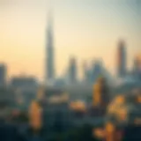 Overview of Dubai skyline showcasing luxury properties