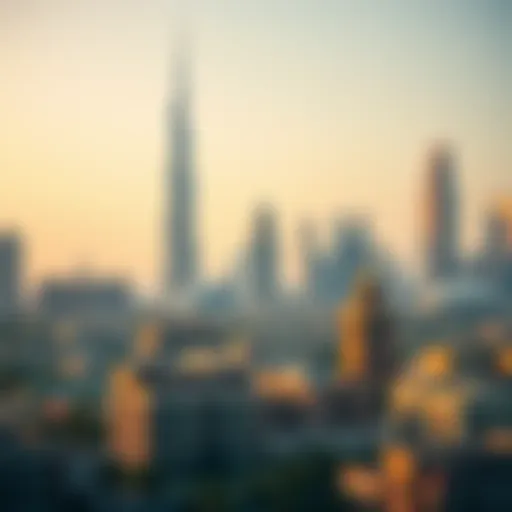 Overview of Dubai skyline showcasing luxury properties