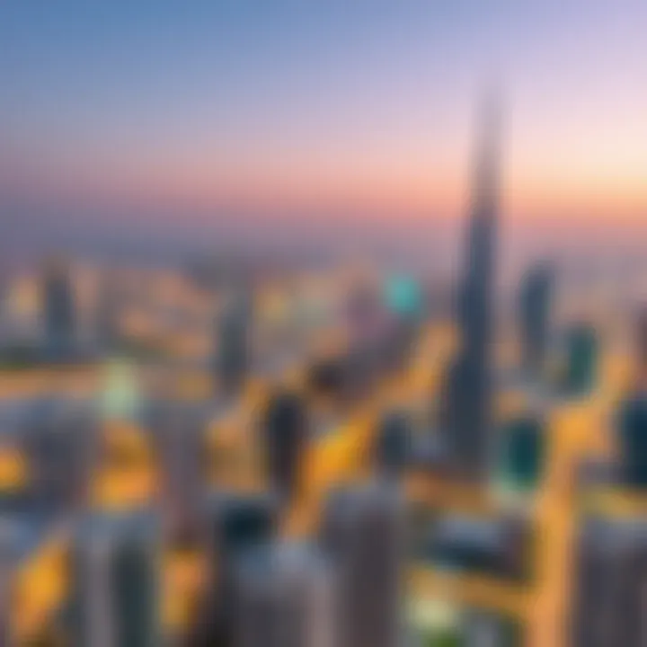 Overview of Dubai skyline showcasing modern architecture