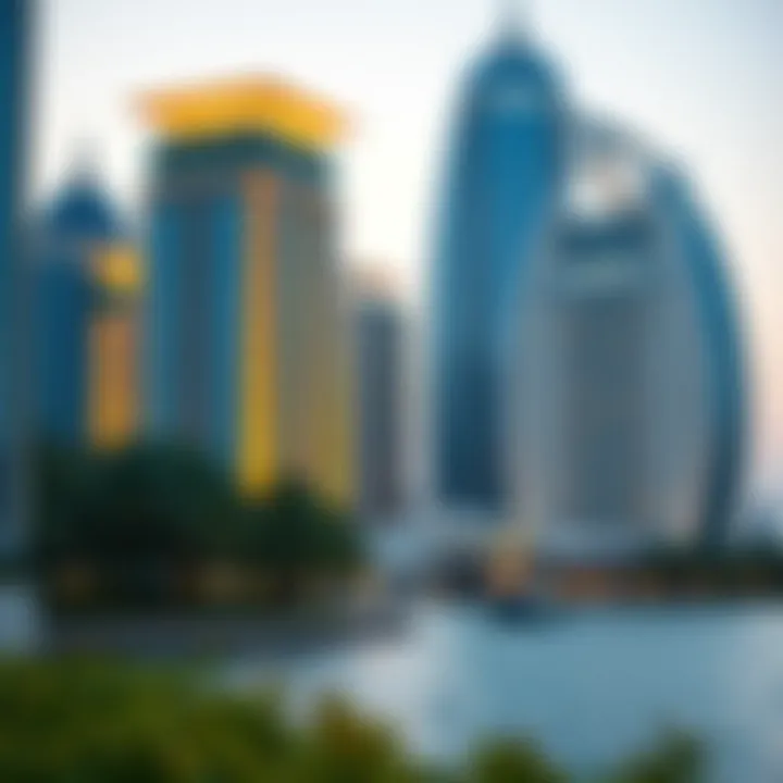 Iconic landmarks in Dubai representing the city's real estate growth