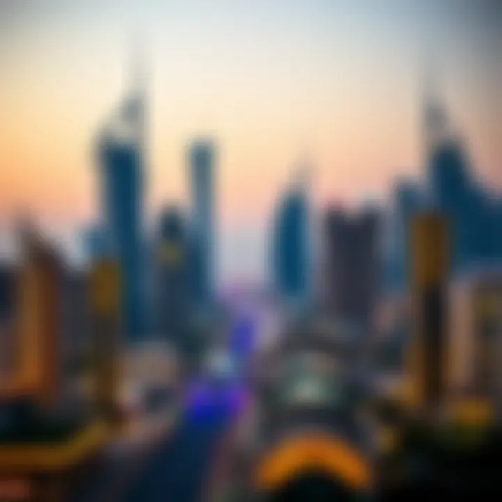 Dubai Skyline and Real Estate The skyline of Dubai showcasing real estate