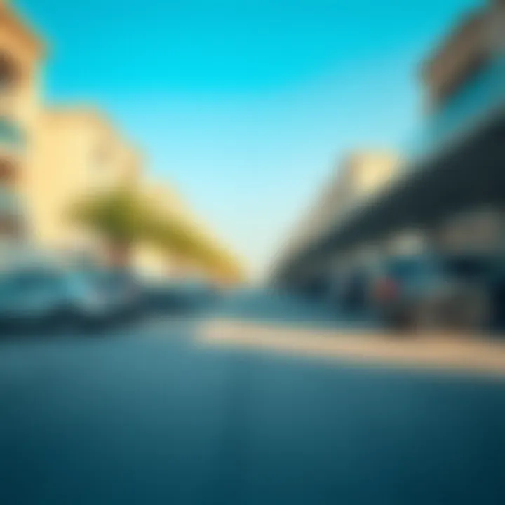 Vehicles parked in designated Mawaqif area
