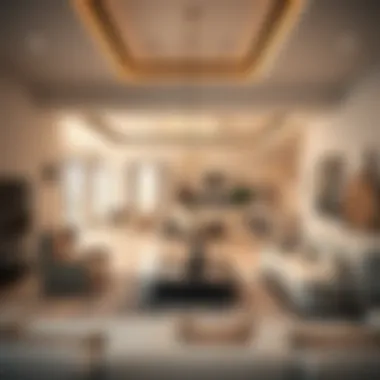 Luxury Villa Interiors in Villanova Interior design of a luxury villa in Villanova highlighting spacious living areas.