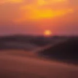 Stunning desert landscape showcasing winter sunset in the UAE