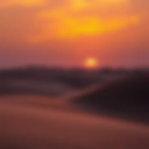Stunning desert landscape showcasing winter sunset in the UAE