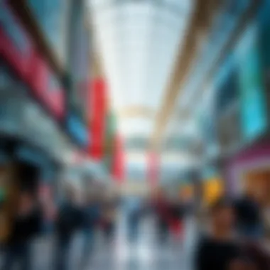 Peak Shopping Hours at WTC Mall Busy shopping area inside WTC Mall during peak hours