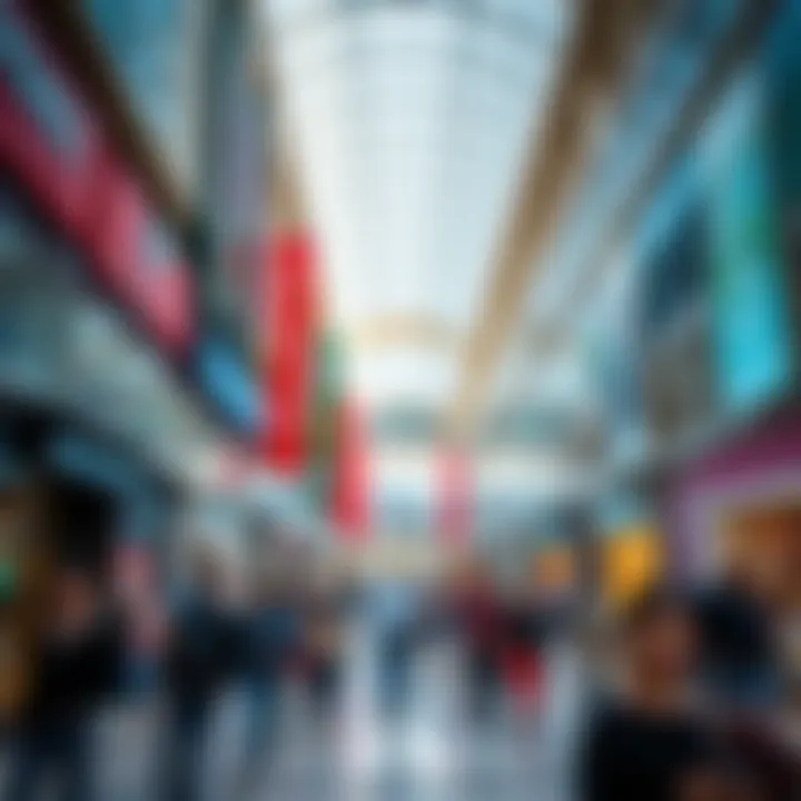 Peak Shopping Hours at WTC Mall Busy shopping area inside WTC Mall during peak hours