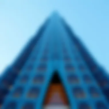 Architectural details of Yas Tower facade